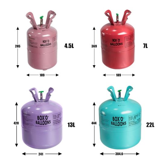 Cylindre d'hélium de différentes tailles Gaz d'hélium pour ballons